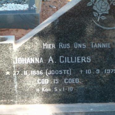 CILLIERS Johanna A. nee JOOSTE 1886-1975