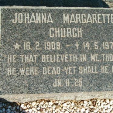 CHURCH Johanna Margarette 1909-1971