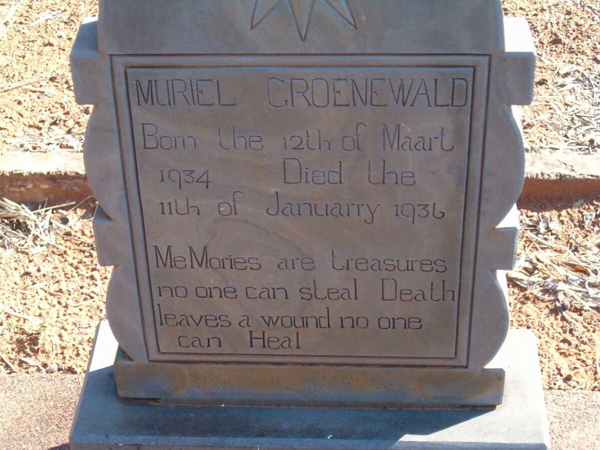 GROENEWALD Muriel 1934-1936