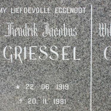 GRIESSEL Hendrik Jacobus 1919-1991