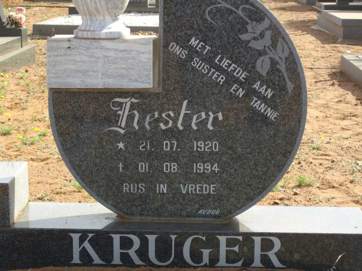 KRUGER Hester 1920-1994