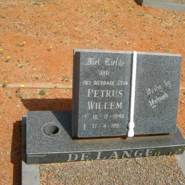 LANGE Petrus Willem, de 1948-199?