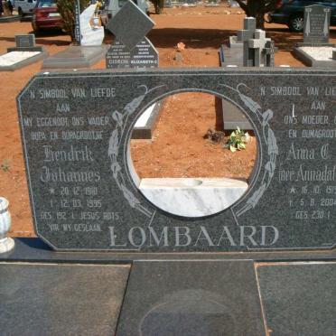 LOMBAARD Hendrik Johannes 1910-1995 &amp; Anna C.G. ANNADALE 1919-2004