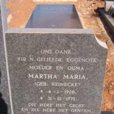 LIEBENBERG Martha Maria nee REINECKE 1908-1975