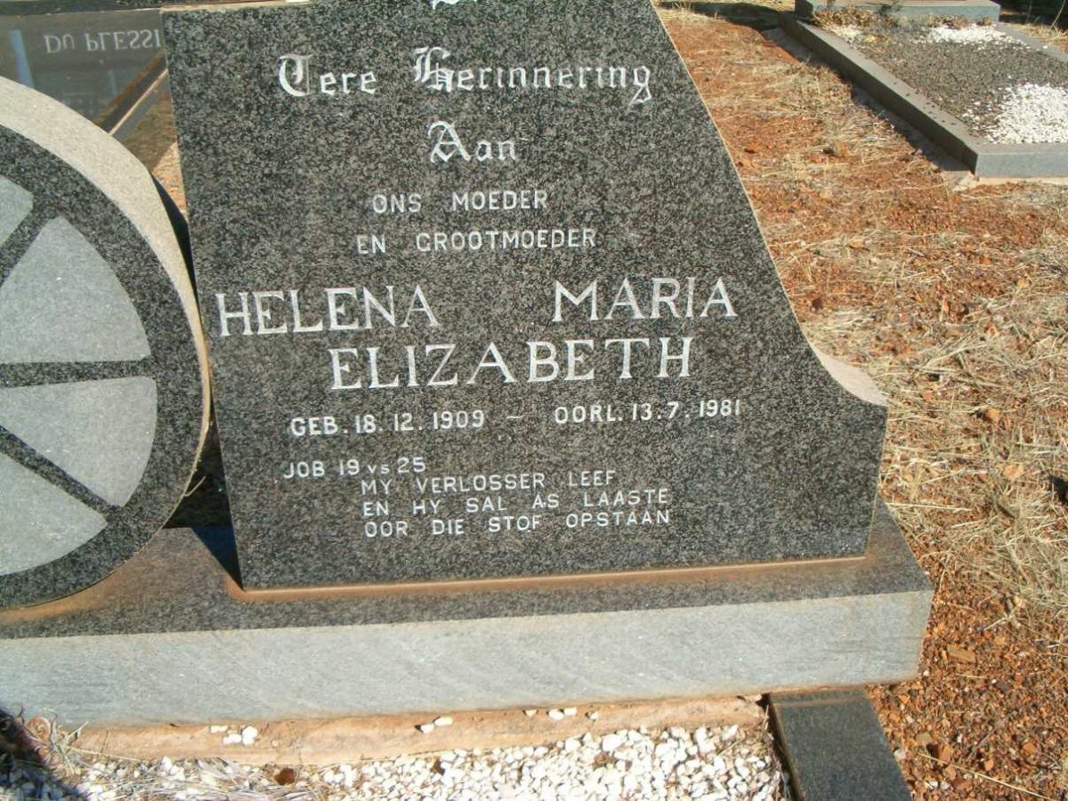 LIEBENBERG Helena Maria Elizabeth 1909-1981