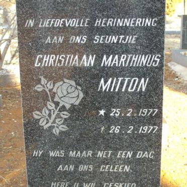 MITTON Christiaan Marthinus 1977-1977