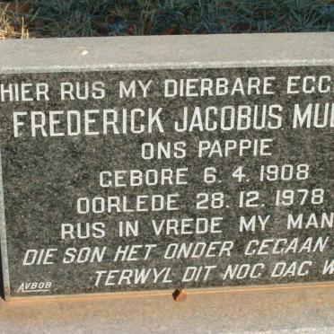 MULLER Frederick Jacobus 1908-1978