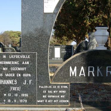 MARKRAM Johannes J.F. 1896-1978