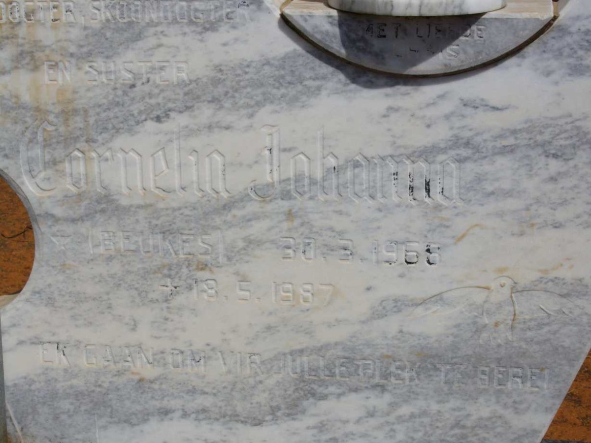 MERWE Cornelia Johanna, van der nee BEUKES 1965-1987