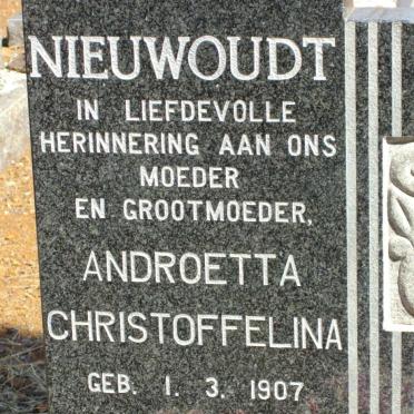 NIEUWOUDT Androetta Christoffelina 1907-1984