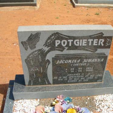 POTGIETER Jacomina Johanna nee COETZEE 1934-1999