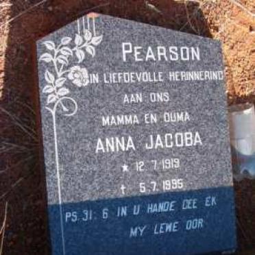 PEARSON Anna Jacoba 1919-1995