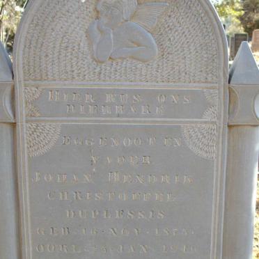 PLESSIS Johan Hendrik Christoffel, du 1875-1940