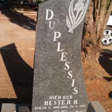 PLESSIS Hester H., du 1908-1972