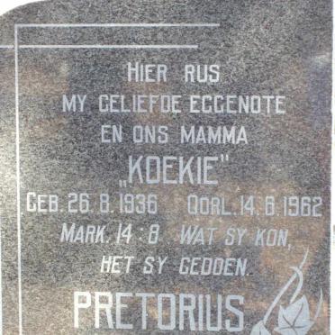 PRETORIUS Koekie 1936-1962
