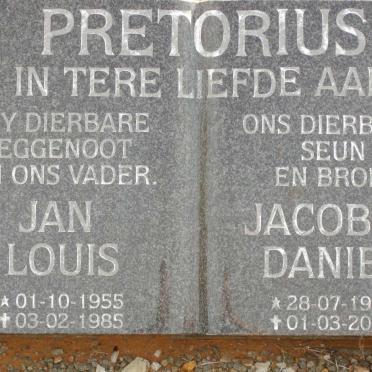 PRETORIUS Jan Louis 1955-1985 :: PRETORIUS Jacobus Daniel 1946-2001