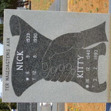 RENSBURG Nick, van 1939-1990 &amp; Kitty 1940-1993