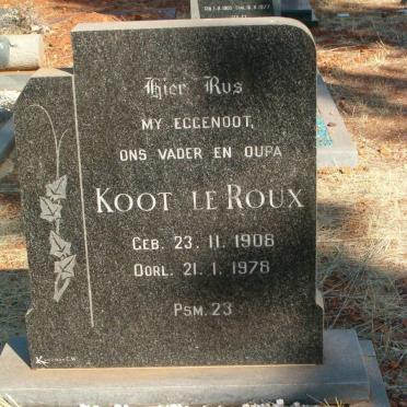 ROUX Koot, le 1908-1978