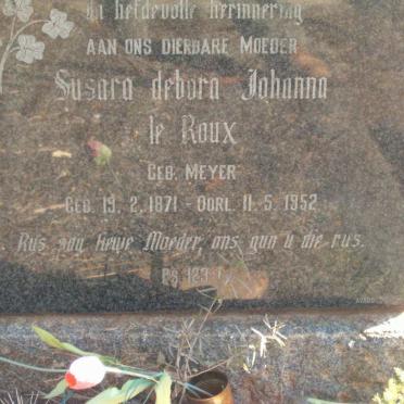 ROUX Susara Debora Johanna, le nee MEYER 1871-1952