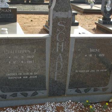 SCHADE Phillippus J. 1922-1987 &amp; Irene 1929-
