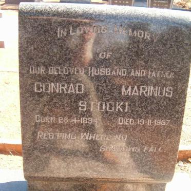 STUCKI Conrad Marinus 1894-1967