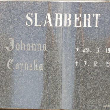 SLABBERT Johanna Cornelia 1923-1986