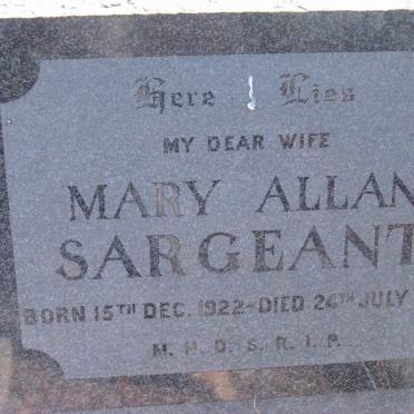 SARGEANT Mary Allan 1922-1968