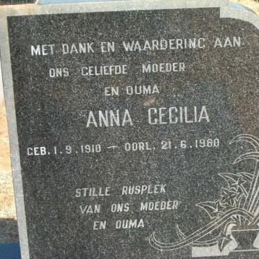 SCHOEMAN Tollie 1911-1977 &amp; Anna Cecilia 1910-1980