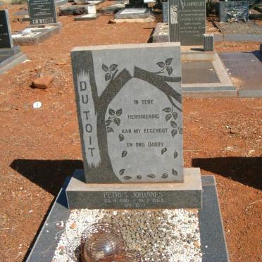 TOIT Petrus Johannes, du 1910-1963