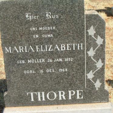 THORPE Maria Elizabeth nee MOLLER 1892-1968