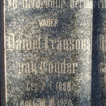 TONDER Daniel Francous, van 1858-1920 &amp; Maria Petronella VAN VUUREN 1861-1940