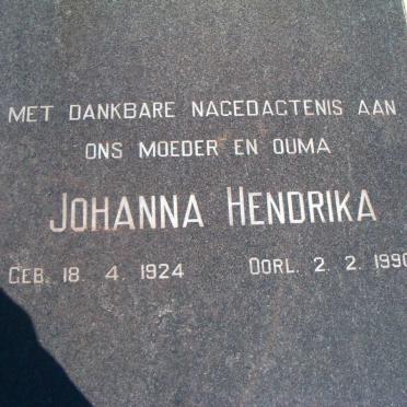 WIID Johanna Hendrika 1924-1990