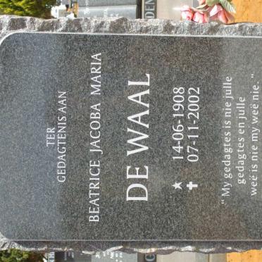 WAAL Beatrice Jacoba Maria, de 1908-2002