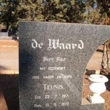 WAARD Teunis, de 1917-1972