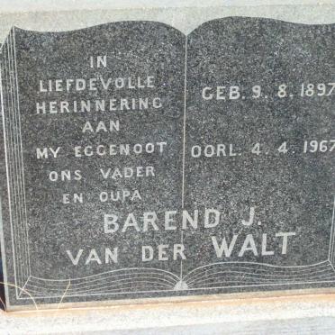 WALT Barend J., van der 1897-1967