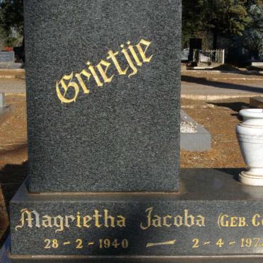 WALT Magrietha Jacoba, van der nee COETZEE 1940-1973