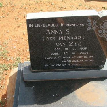 ZYL Anna S., van nee PIENAAR 1928-2004