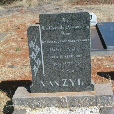 ZYL Pieter Andries, van 1887-1967