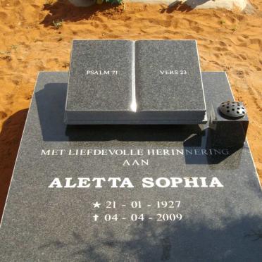 ? Aletta Sophia 1927-2009