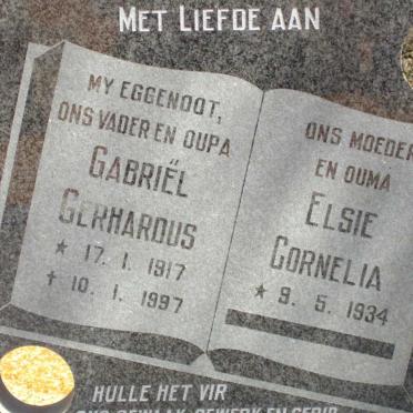 ? Gabriël Gerhardus 1917-1997 &amp; Elsie Cornelia 1934-