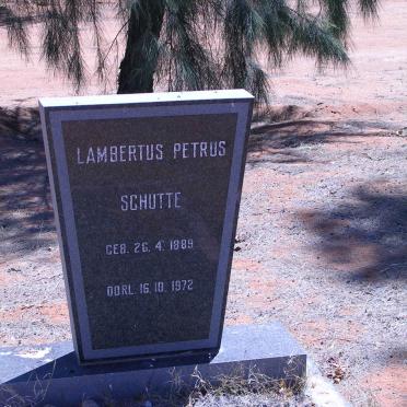 SCHUTTE Lambertus Petrus 1889-1972