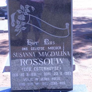 ROSSOUW Susanna Magdalena geb. ESTERHUYSE 1891-1983