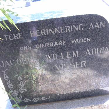 VISSER Jacobus Willem Adriaan 1883-1967