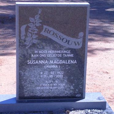 ROSSOUW Susanna Magdalena 1922-2003