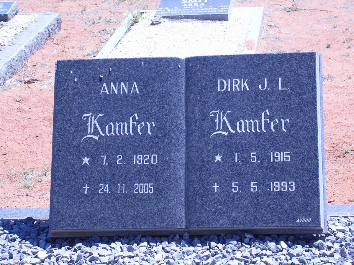 KAMFER Dirk J. L. 1920-2005 &amp;  Anna 1915-1993