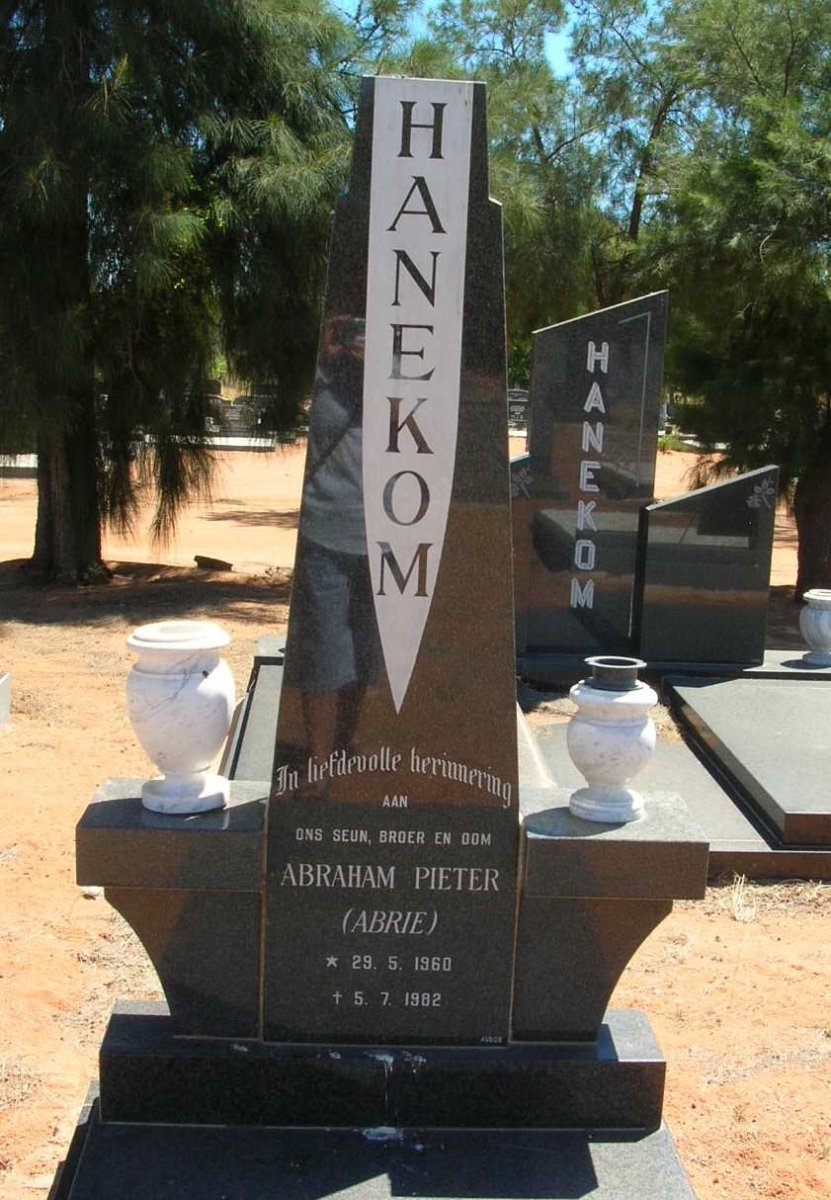 HANEKOM Abraham Pieter 1960-1982