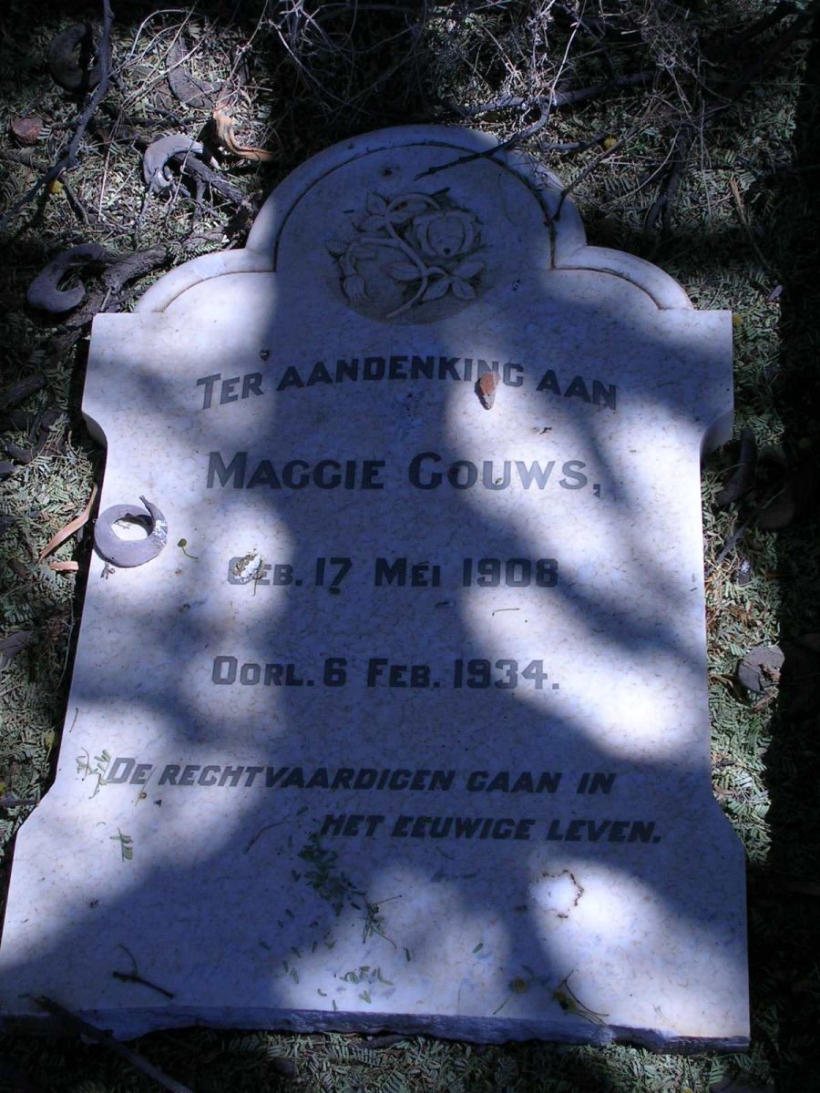 GOUWS Maggie 1908-1934