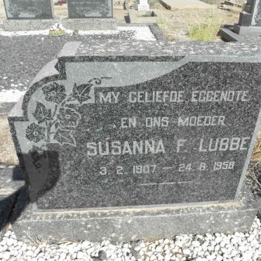 LUBBE Susanna F. 1907-1958