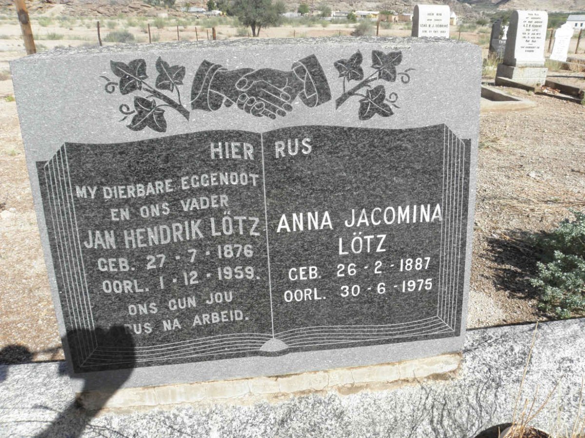 LÖTZ Jan Hendrik 1876-1959 &amp; Anna Jacomina 1887-1975