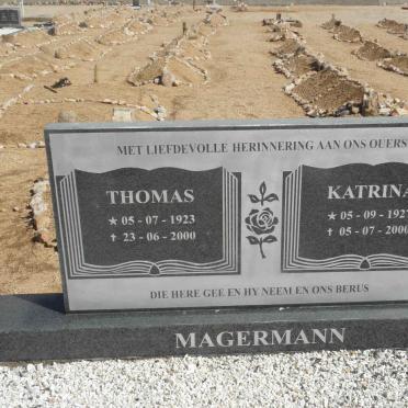 MAGERMANN Thomas 1923-2000 &amp; Katrina 1927-2000